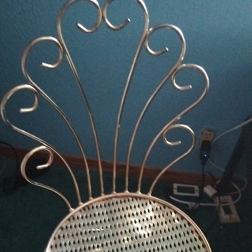 Vintage Gold Metal Chair